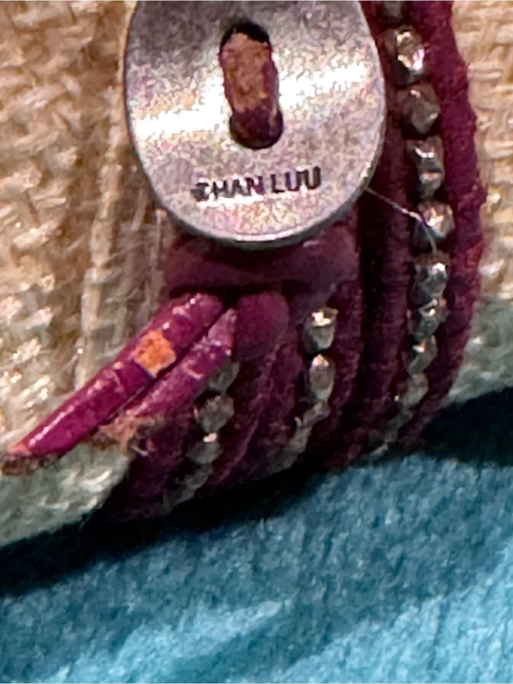 CHAN LUU Beaded Wrap Bracelet in Deep Wine